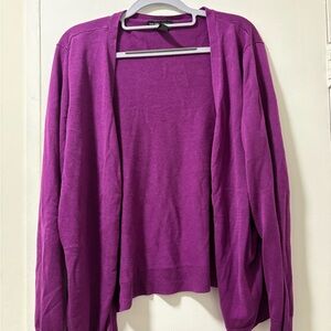 New York & Company Vibrant Purple Cardigan